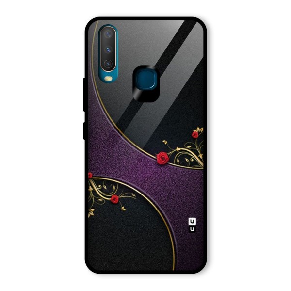 Flower Curves Glass Back Case for Vivo Y12