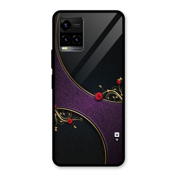 Flower Curves Glass Back Case for Vivo Y21 2021