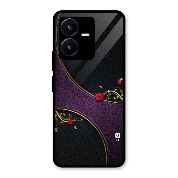 Flower Curves Glass Back Case for Vivo Y22