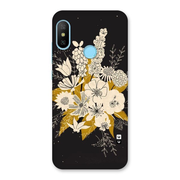 Flower Drawing Back Case for Redmi 6 Pro