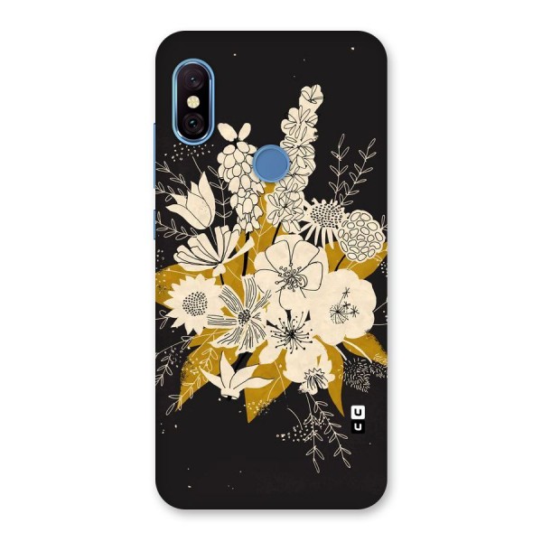 Flower Drawing Back Case for Redmi Note 6 Pro