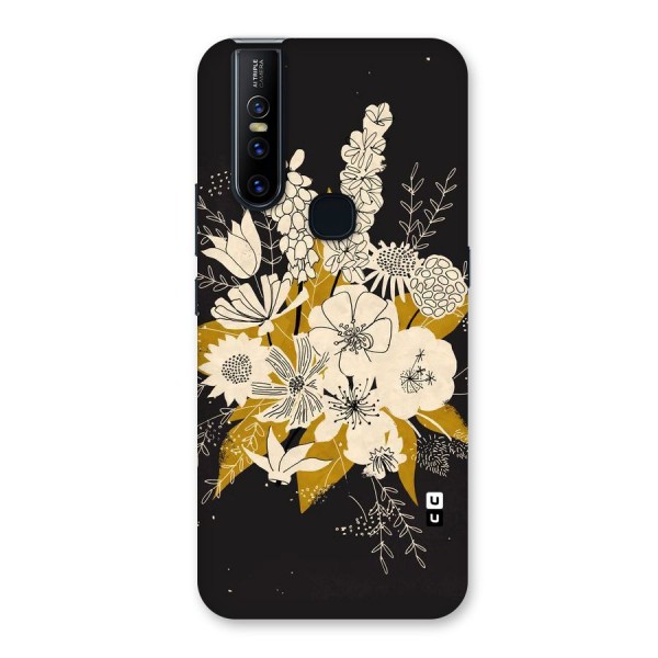 Flower Drawing Back Case for Vivo V15