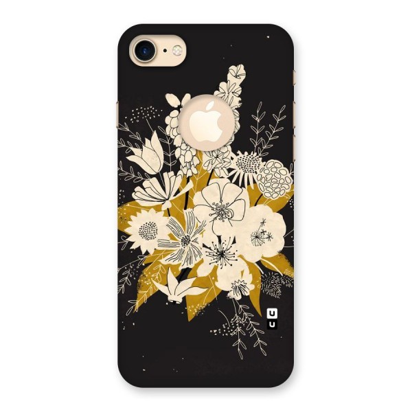 Flower Drawing Back Case for iPhone 8 Logo Cut