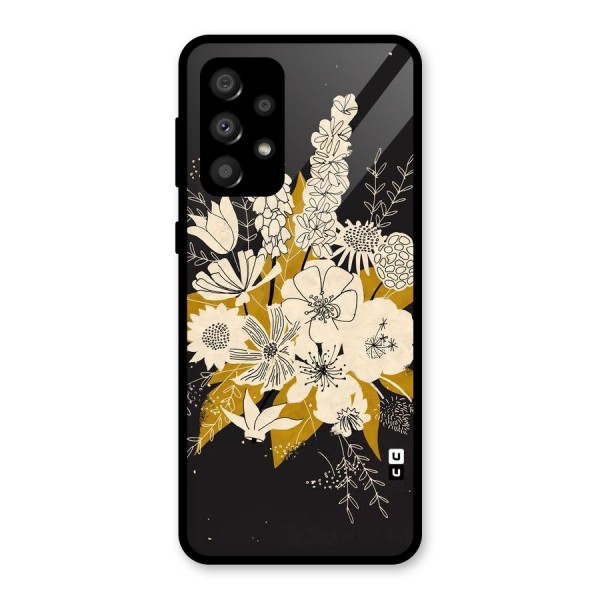 Flower Drawing Glass Back Case for Galaxy A32