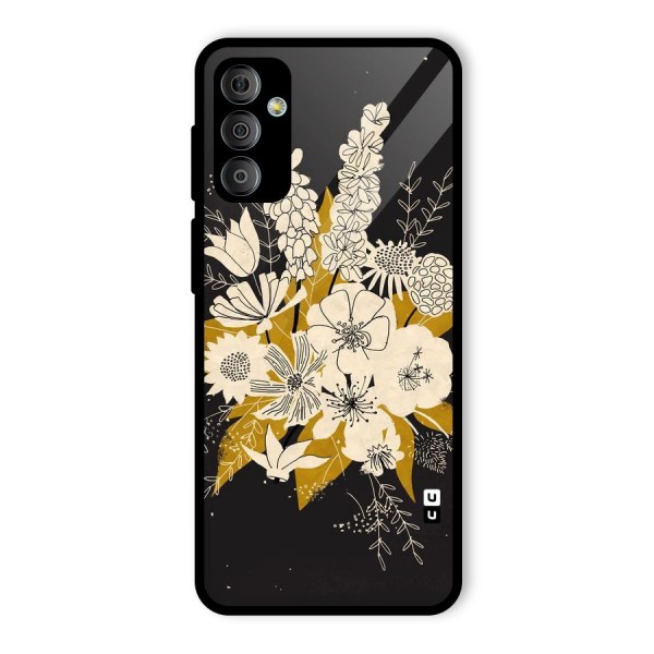 Flower Drawing Glass Back Case for Galaxy F23