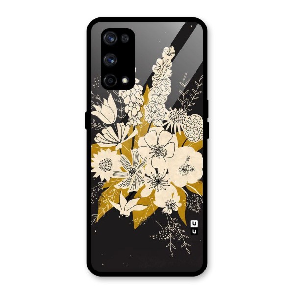 Flower Drawing Glass Back Case for Realme X7 Pro