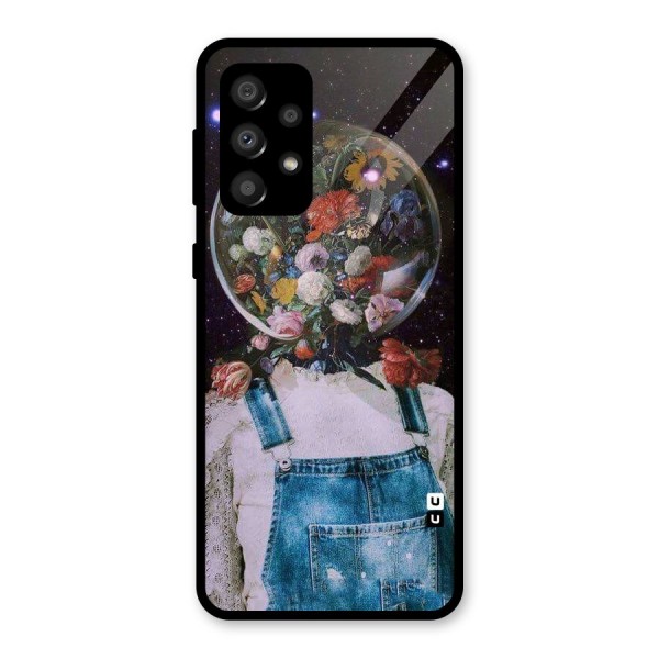 Flower Face Glass Back Case for Galaxy A32