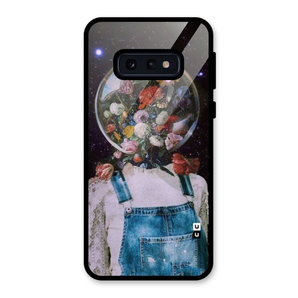 Flower Face Glass Back Case for Galaxy S10e