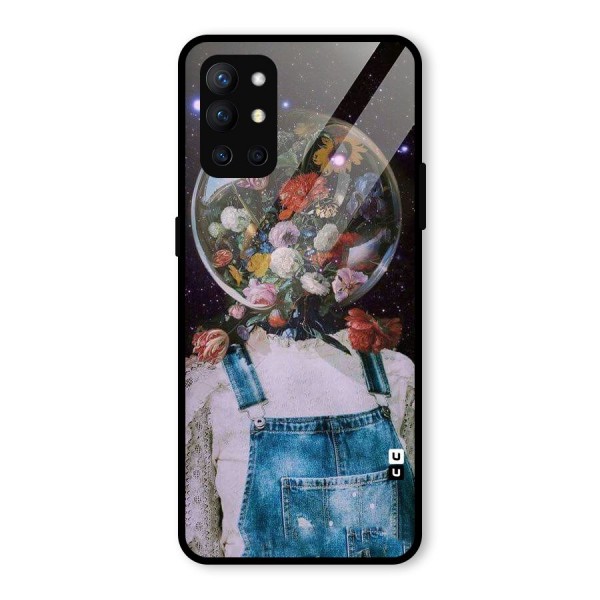 Flower Face Glass Back Case for OnePlus 9R