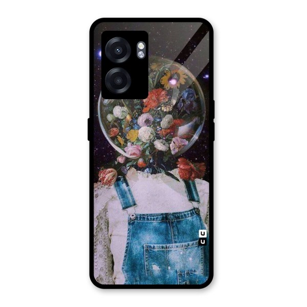 Flower Face Glass Back Case for Oppo K10 (5G)