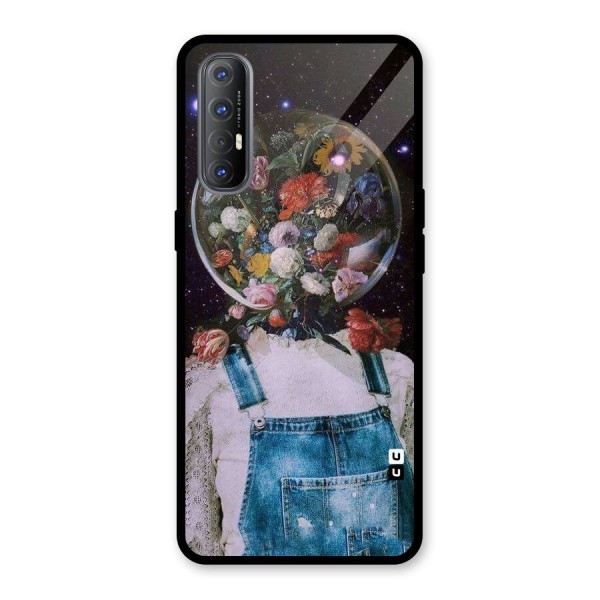 Flower Face Glass Back Case for Oppo Reno3 Pro