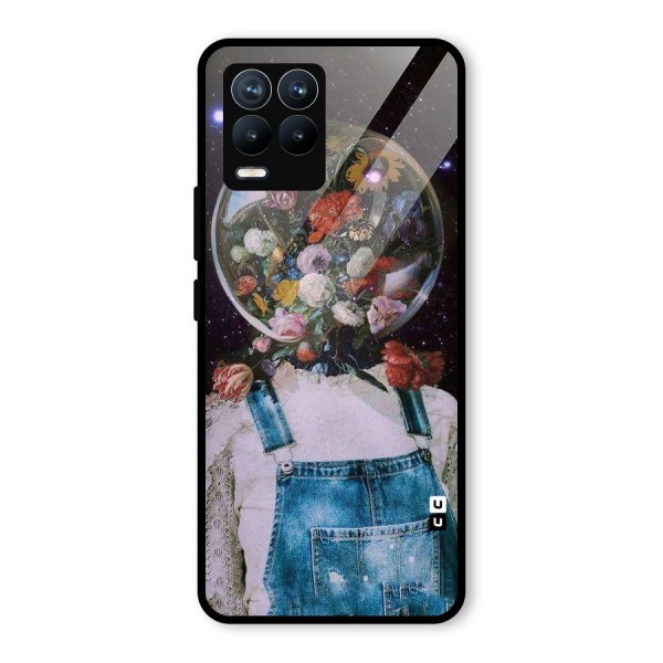 Flower Face Glass Back Case for Realme 8 Pro