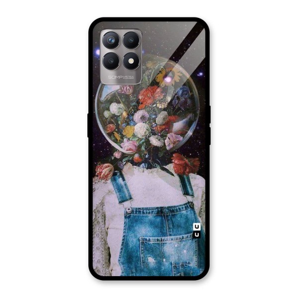 Flower Face Glass Back Case for Realme 8i