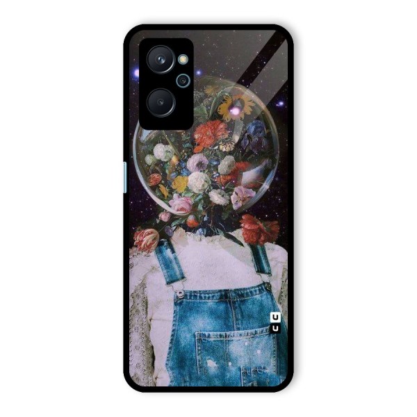 Flower Face Glass Back Case for Realme 9i