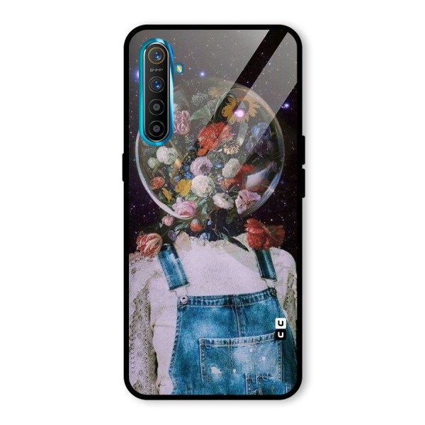 Flower Face Glass Back Case for Realme XT