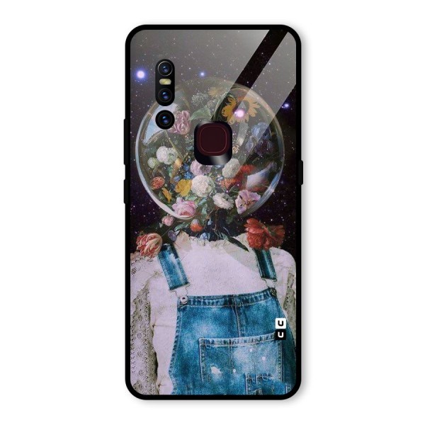 Flower Face Glass Back Case for Vivo V15