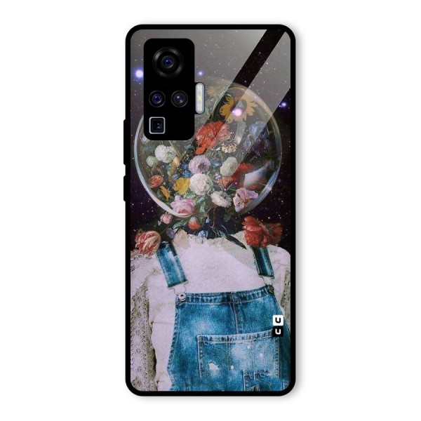 Flower Face Glass Back Case for Vivo X50 Pro