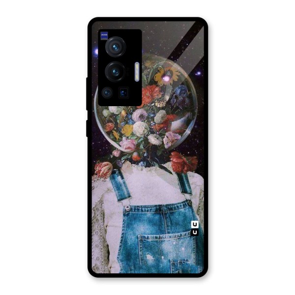 Flower Face Glass Back Case for Vivo X70 Pro