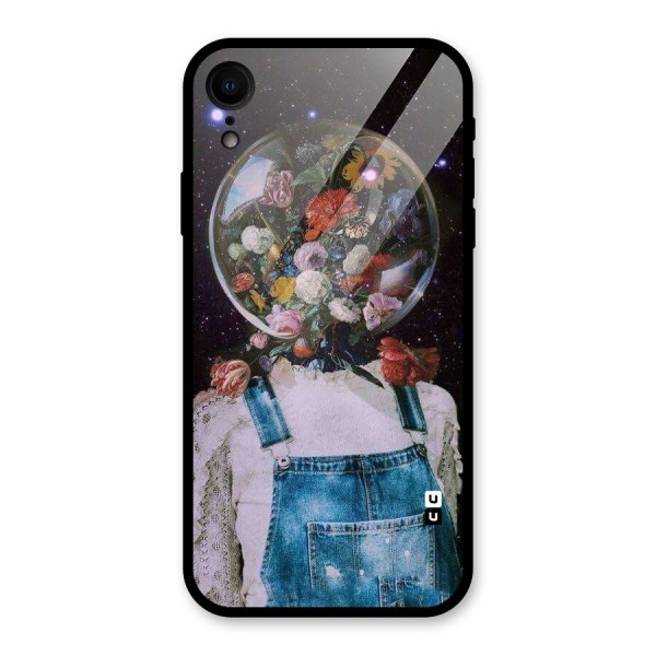 Flower Face Glass Back Case for XR