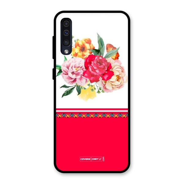 Flower Fusion Glass Back Case for Galaxy A50s