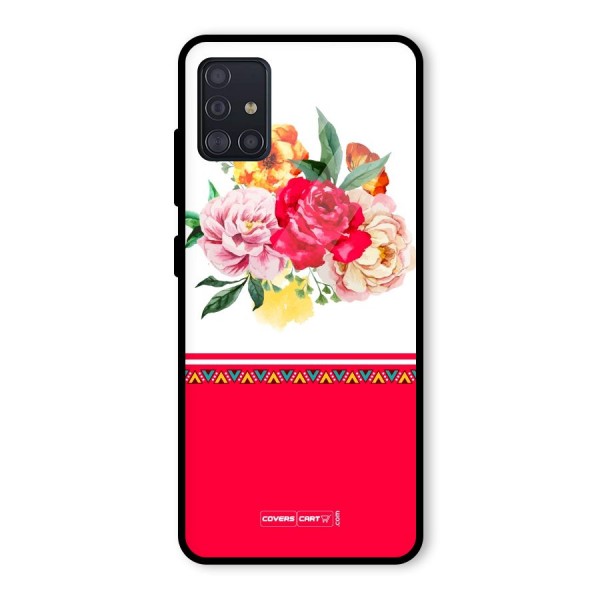 Flower Fusion Glass Back Case for Galaxy A51