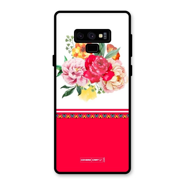 Flower Fusion Glass Back Case for Galaxy Note 9