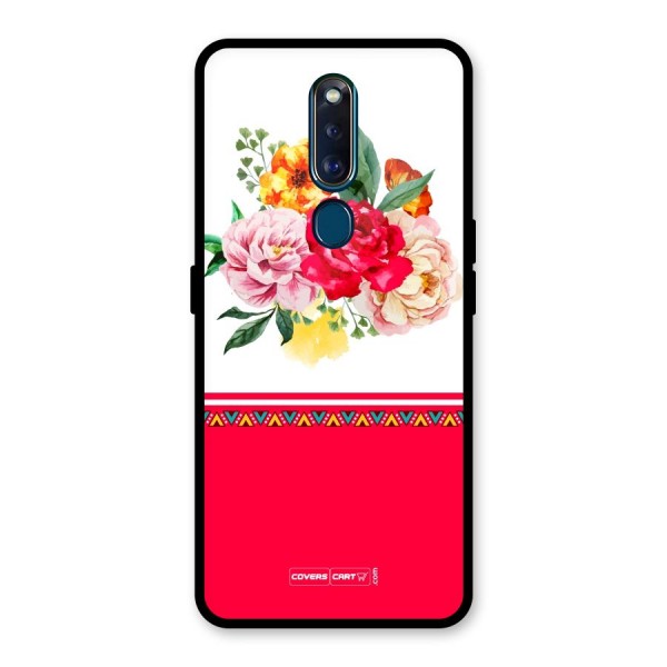 Flower Fusion Glass Back Case for Oppo F11 Pro