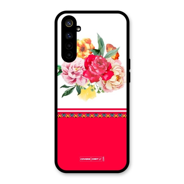 Flower Fusion Glass Back Case for Realme 6i