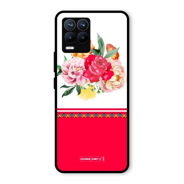 Flower Fusion Glass Back Case for Realme 8 Pro