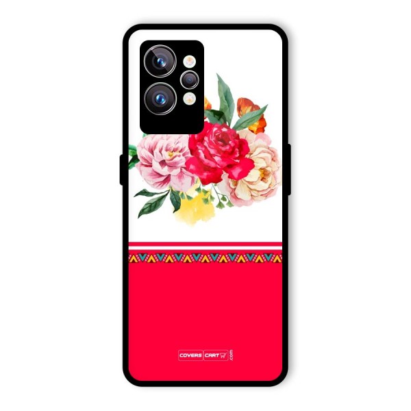 Flower Fusion Glass Back Case for Realme GT2 Pro