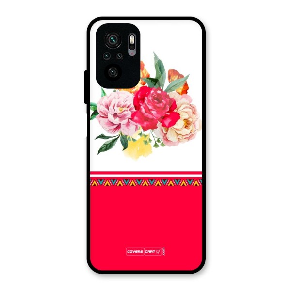 Flower Fusion Glass Back Case for Redmi Note 10