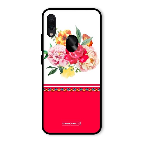 Flower Fusion Glass Back Case for Redmi Note 7