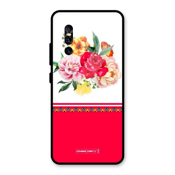 Flower Fusion Glass Back Case for Vivo V15 Pro