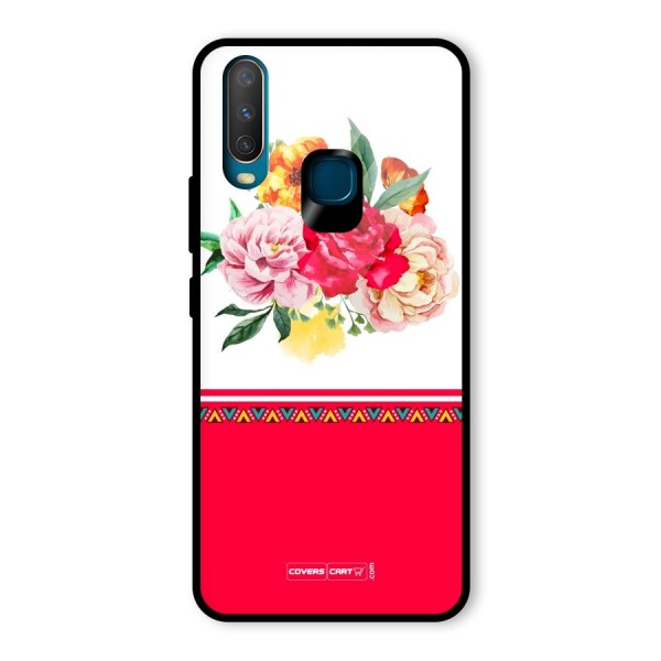 Flower Fusion Glass Back Case for Vivo Y15