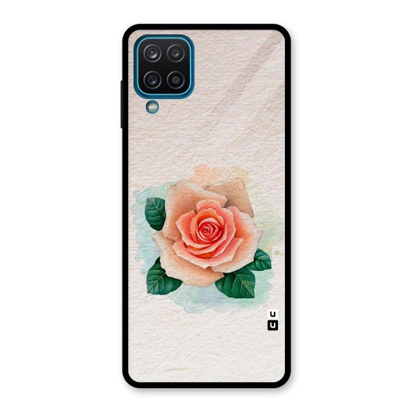 Flower Water Art Glass Back Case for Galaxy A12