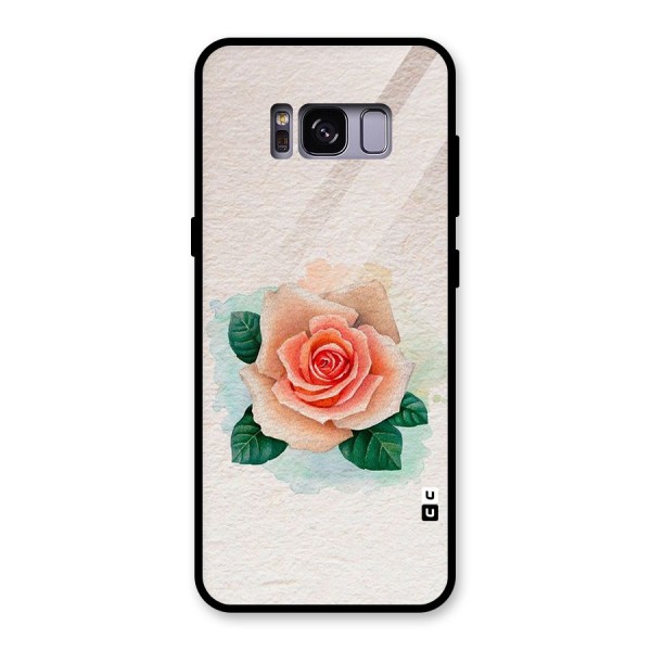 Flower Water Art Glass Back Case for Galaxy S8