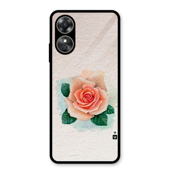 Flower Water Art Glass Back Case for Oppo A17