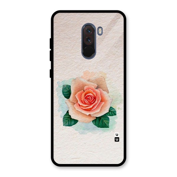 Flower Water Art Glass Back Case for Poco F1