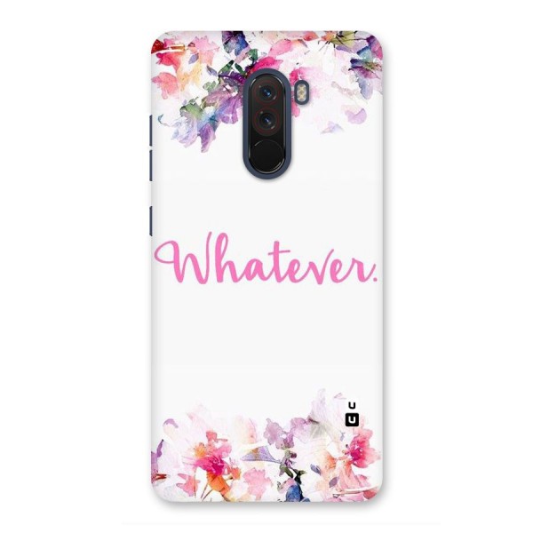 Flower Whatever Back Case for Poco F1