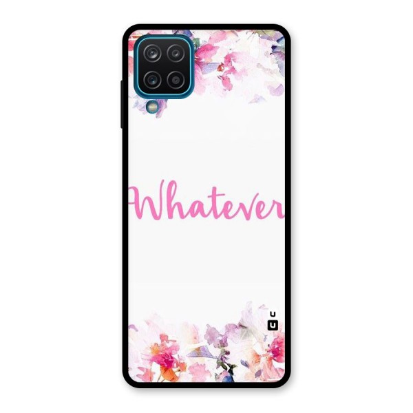 Flower Whatever Glass Back Case for Galaxy A12