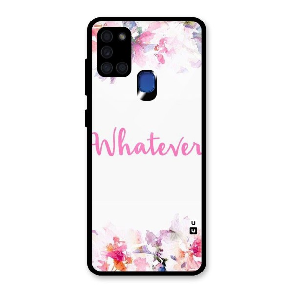 Flower Whatever Glass Back Case for Galaxy A21s