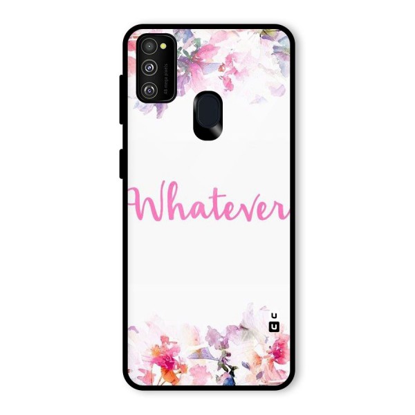 Flower Whatever Glass Back Case for Galaxy M21