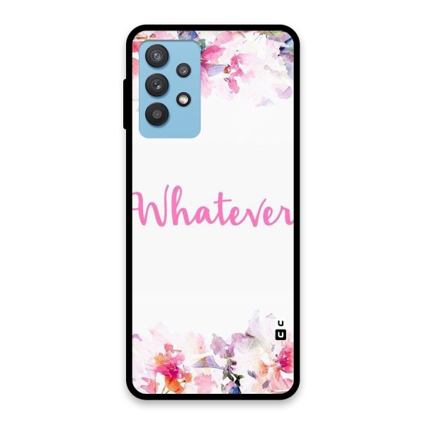 Flower Whatever Glass Back Case for Galaxy M32 5G