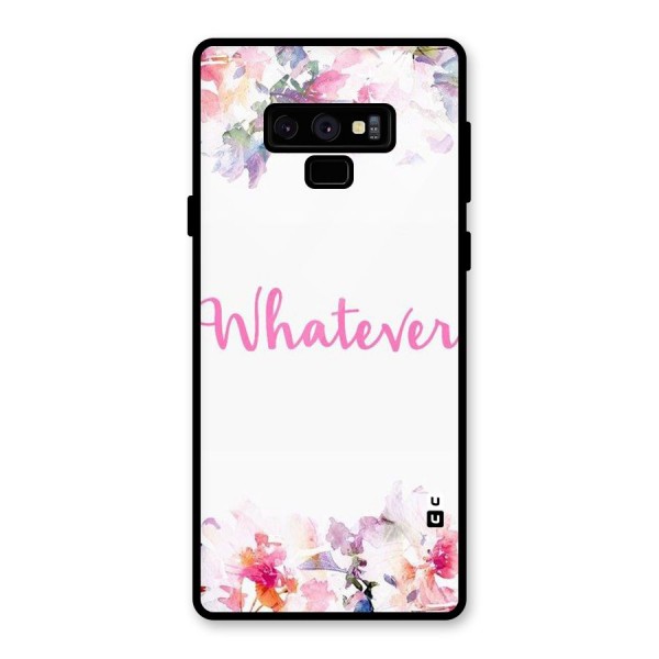 Flower Whatever Glass Back Case for Galaxy Note 9