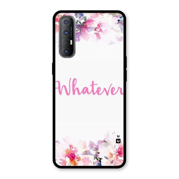 Flower Whatever Glass Back Case for Oppo Reno3 Pro