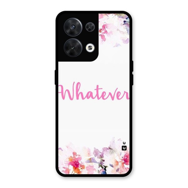 Flower Whatever Glass Back Case for Oppo Reno8 5G