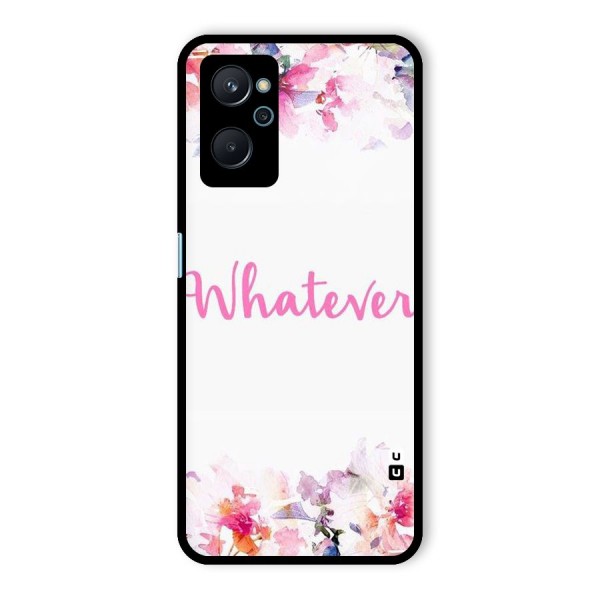 Flower Whatever Glass Back Case for Realme 9i