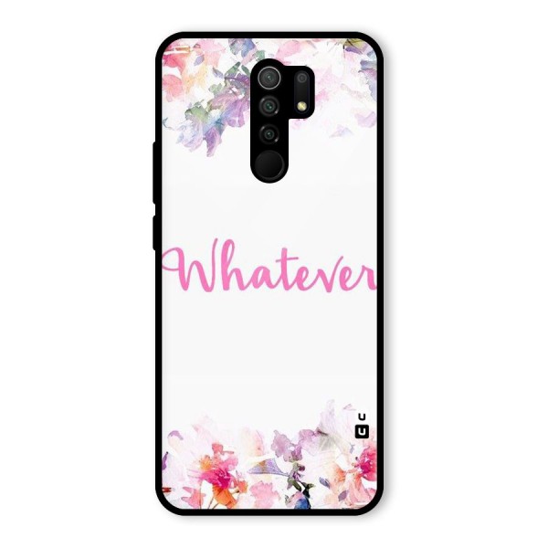 Flower Whatever Glass Back Case for Redmi 9 Prime