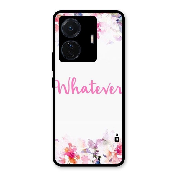 Flower Whatever Glass Back Case for Vivo T1 Pro