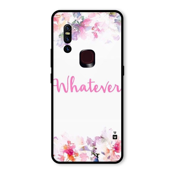 Flower Whatever Glass Back Case for Vivo V15